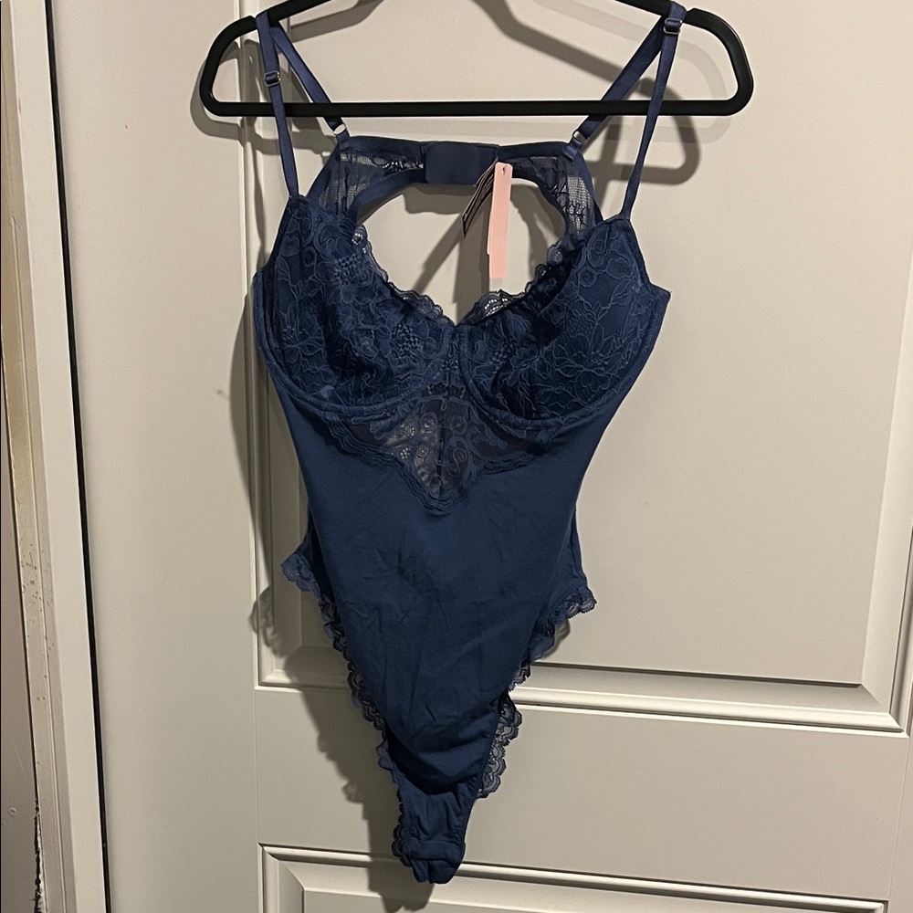 NWT Victoria’s Secret 1-Piece Lingerie XL Blue